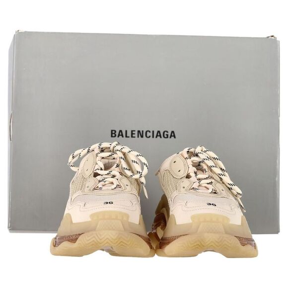 Pre Loved balenciaga Women Beige Low Top - Picture 1 of 8